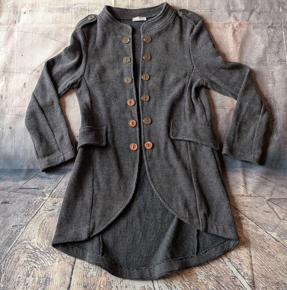 Chic Gray Button-Up Jacket - image 1